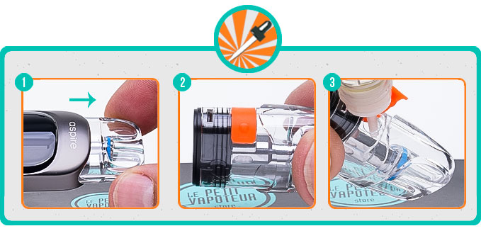 Remplissage du Pod Pixo Aspire